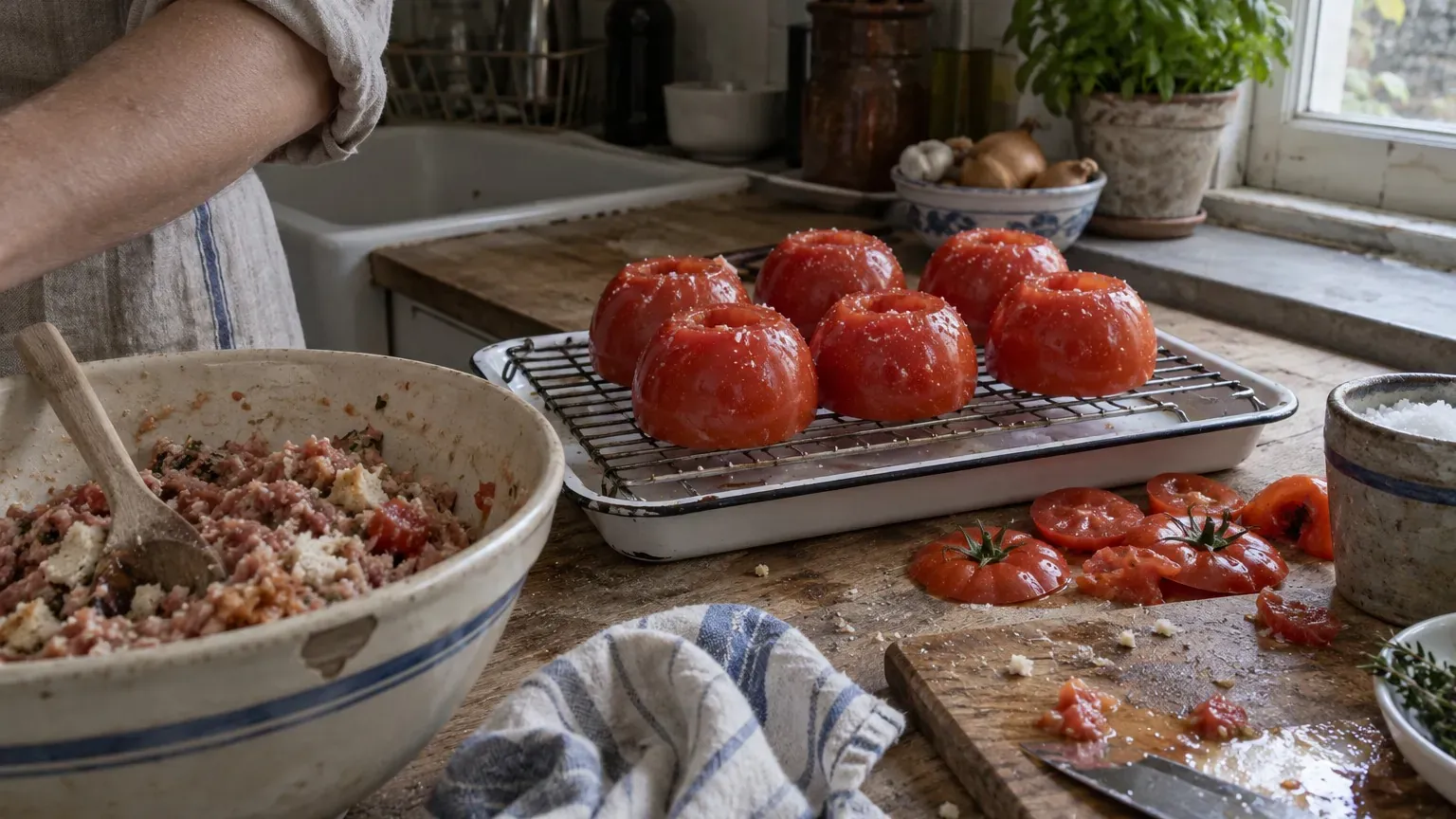 3 gestes de Laurent Mariotte à connaître avant d'enfourner vos tomates farcies : elles restent entières et la farce juteuse