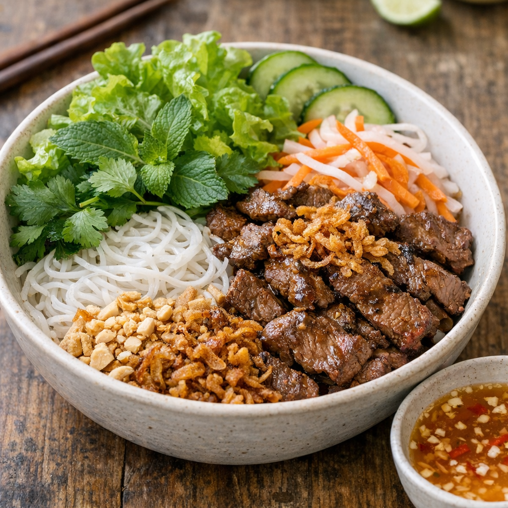 Bo bun bœuf : la recette maison vraiment équilibrée