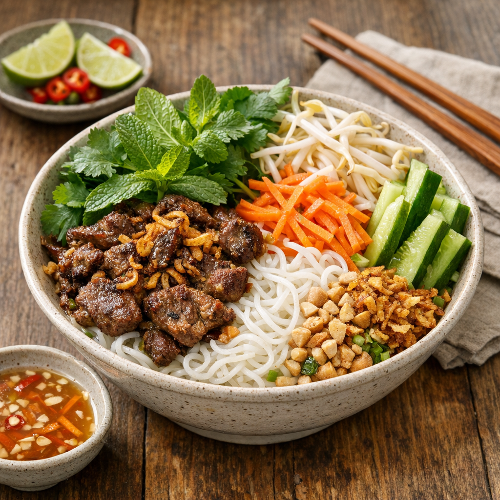 Bo bun recette: le bol vietnamien frais et savoureux
