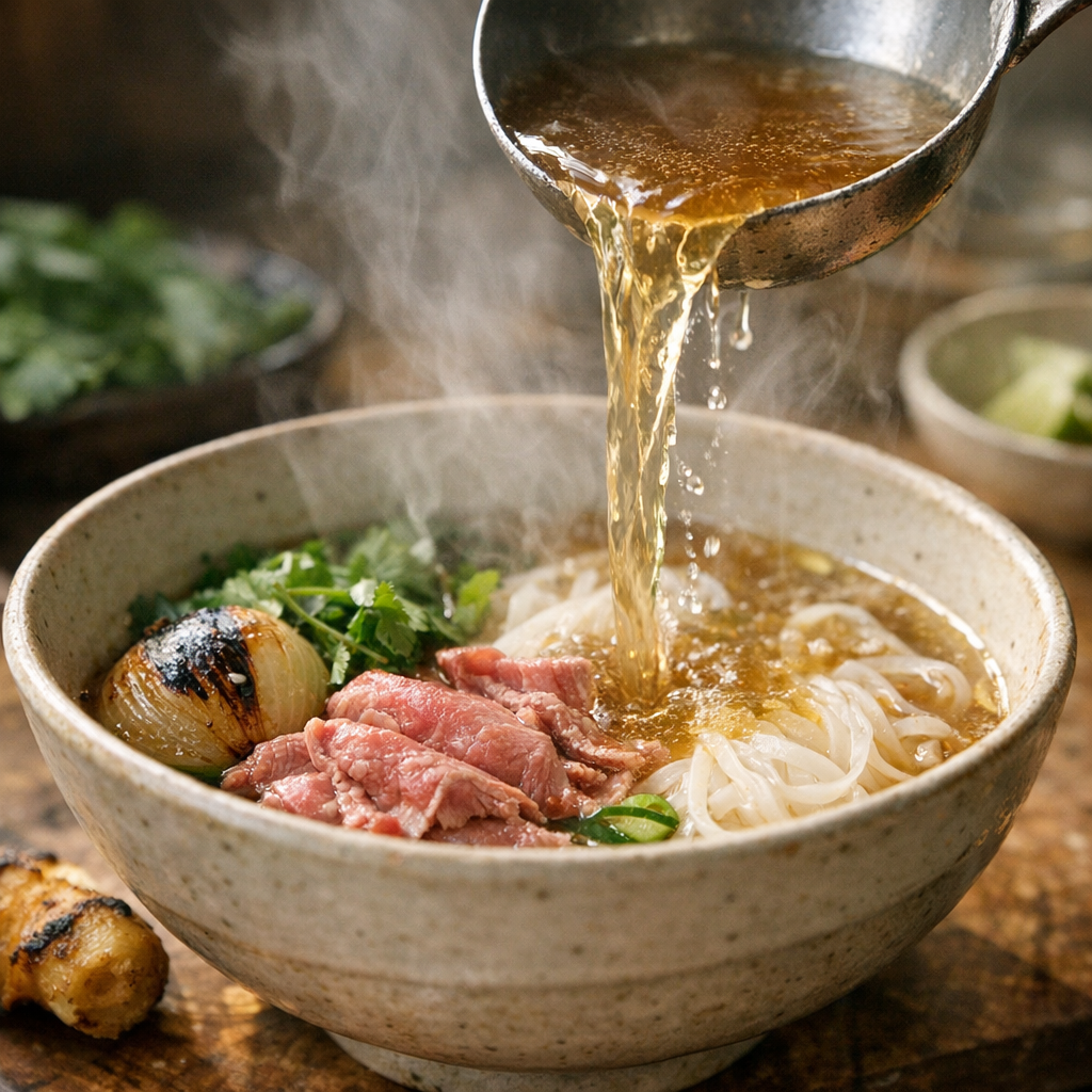 Bouillon pho : recette, origine et goût authentique