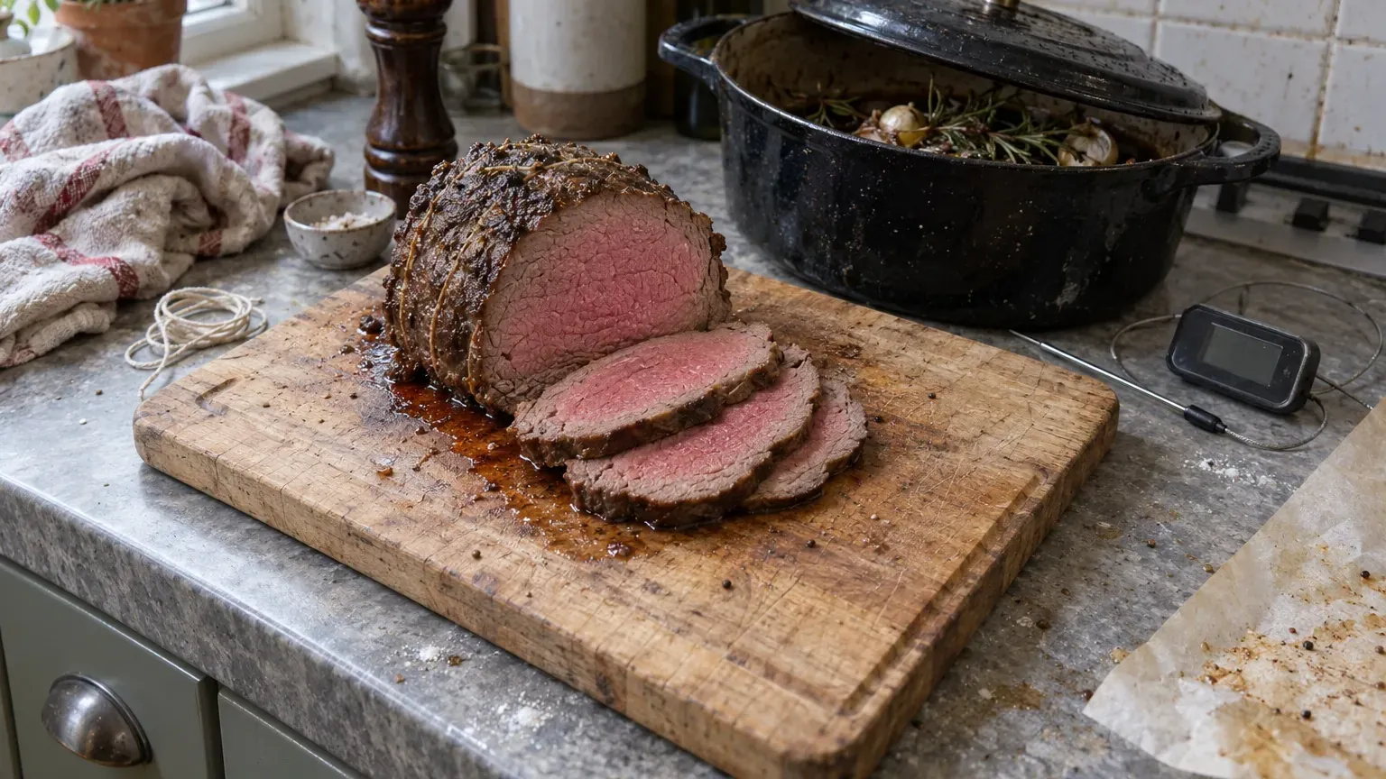 « cette méthode de cuisson toute simple » : Laurent Mariotte cuit son rôti de bœuf à 20 € le kilo à 110 °C