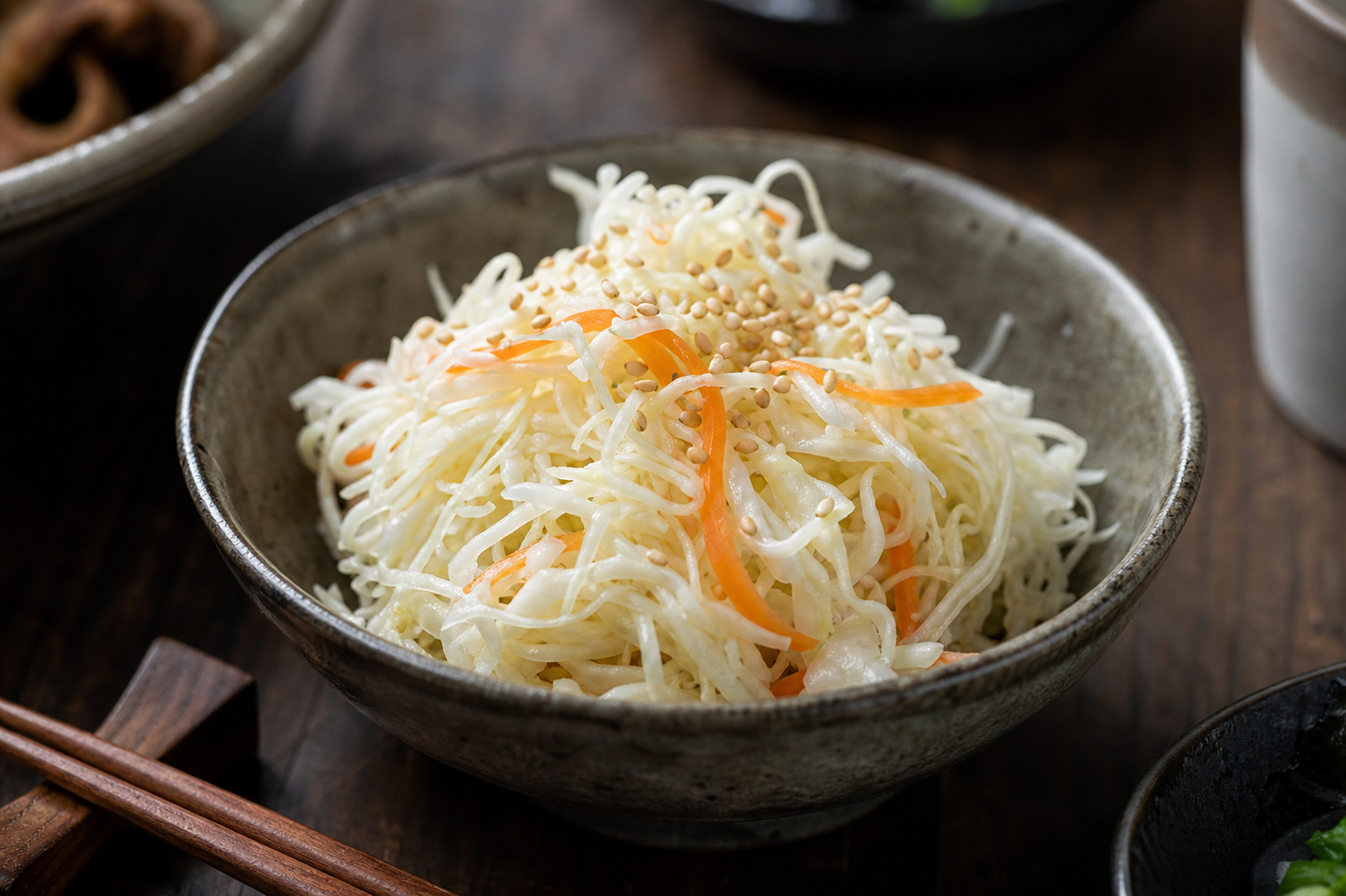 La salade de chou japonaise retrouve son croquant de restaurant