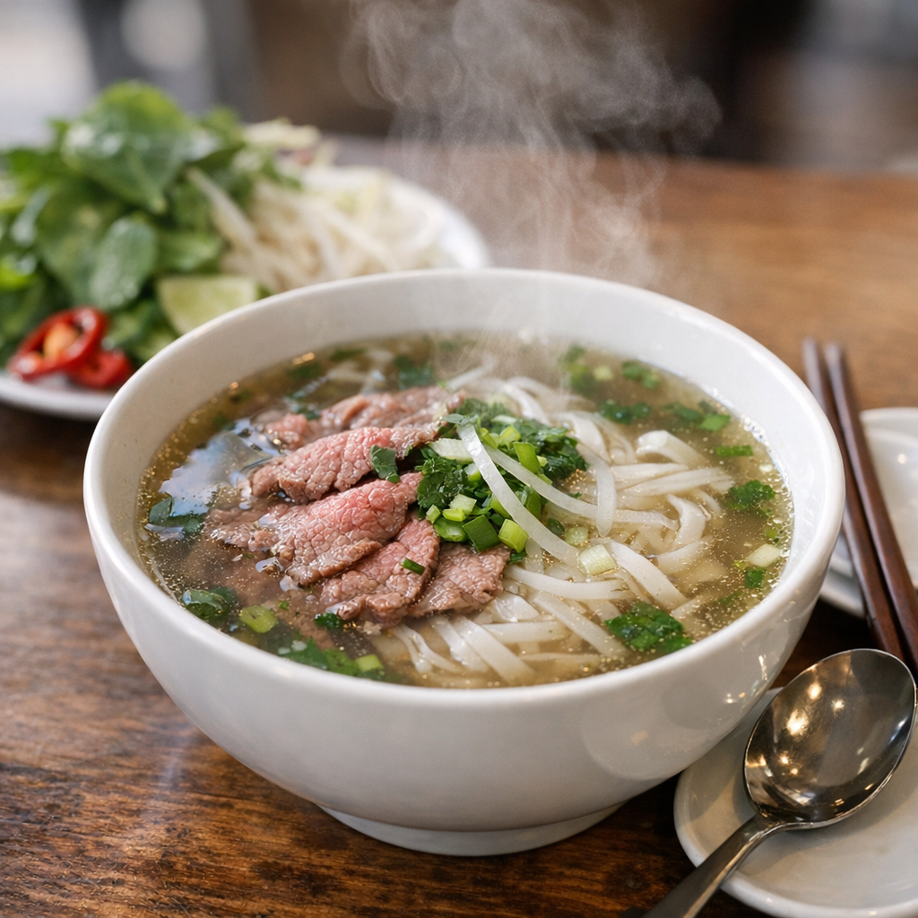 Comment manger un pho sans écraser le goût du bouillon ?