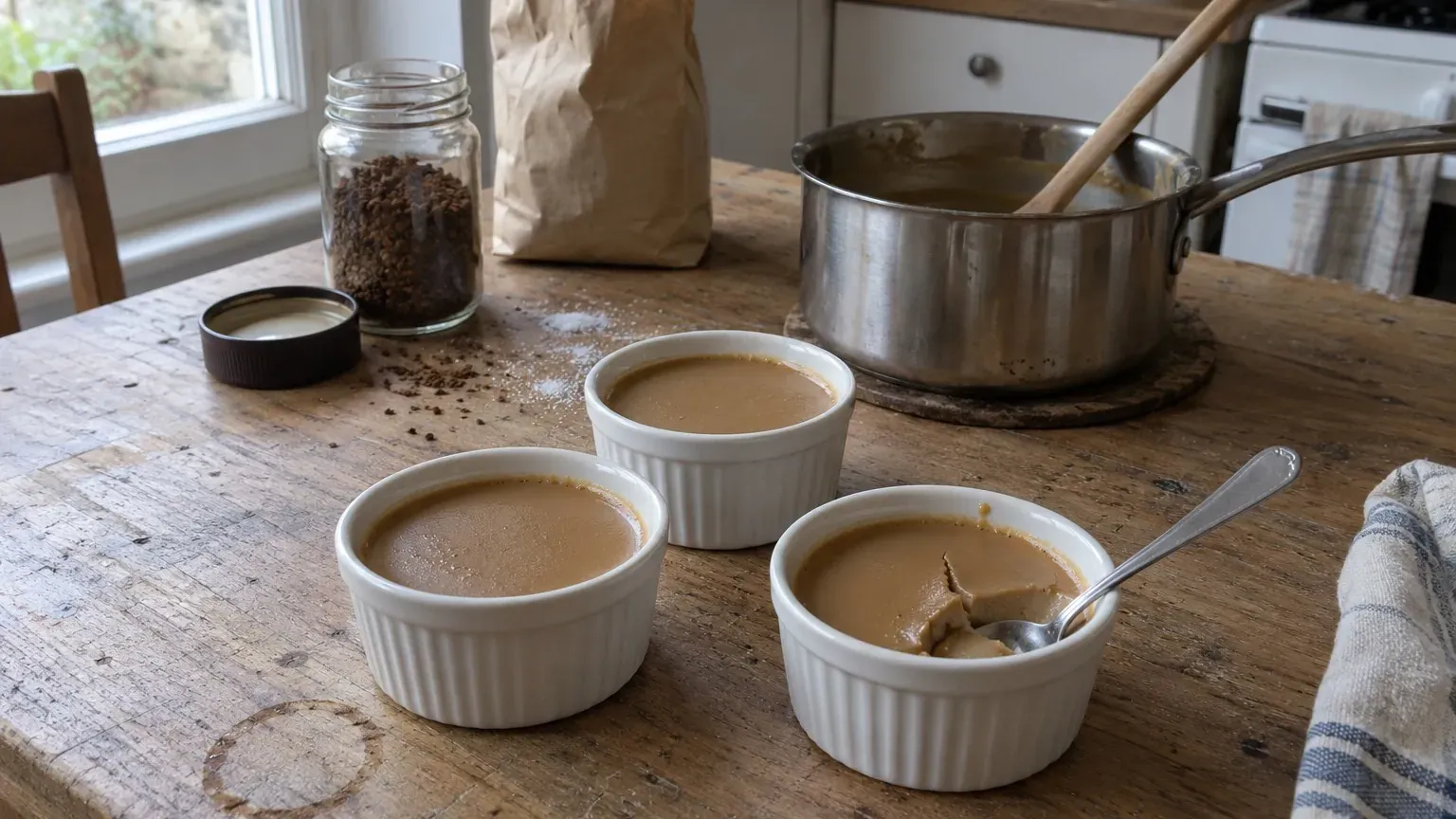 Crème dessert au café sans œufs : pourquoi le lait froid au départ donne une texture de restaurant, sans grumeaux