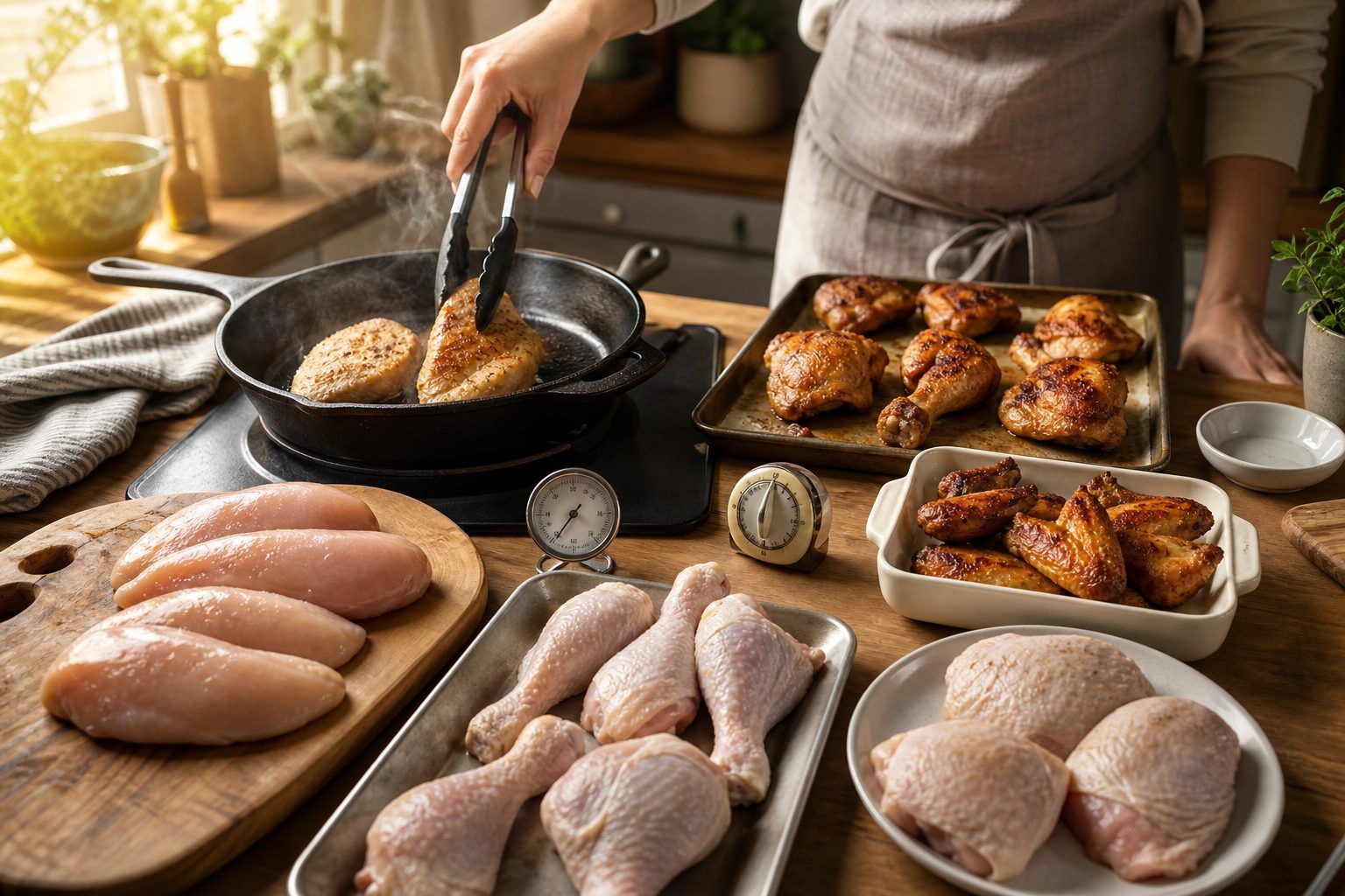 Temps et températures de cuisson selon le morceau