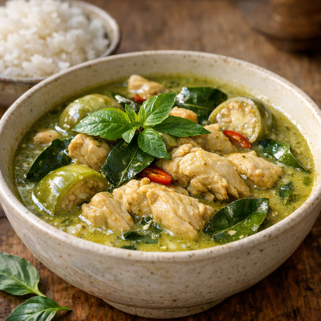 Curry vert poulet : la recette thaïe authentique et facile