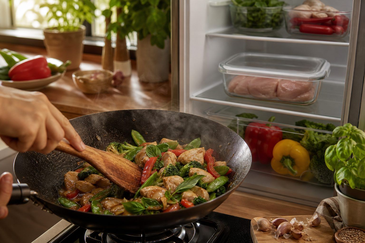 Après décongélation : conserver le poulet et réussir un wok thaï sans le dessécher