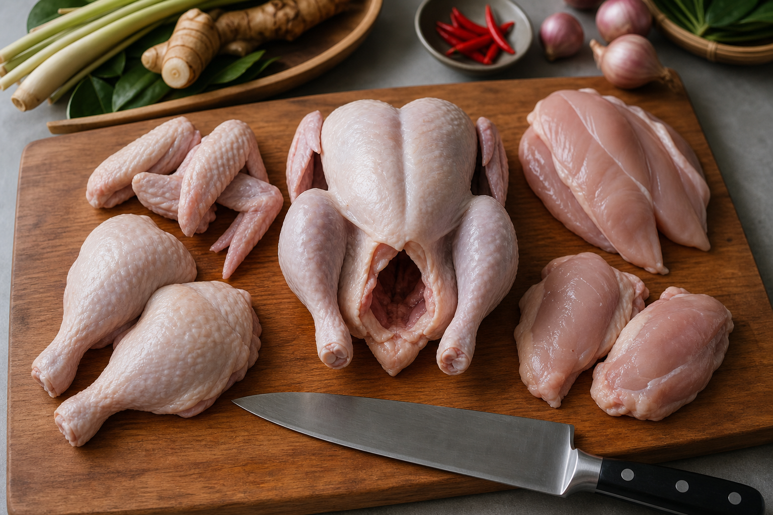 La découpe d’un poulet devient facile en suivant les articulations