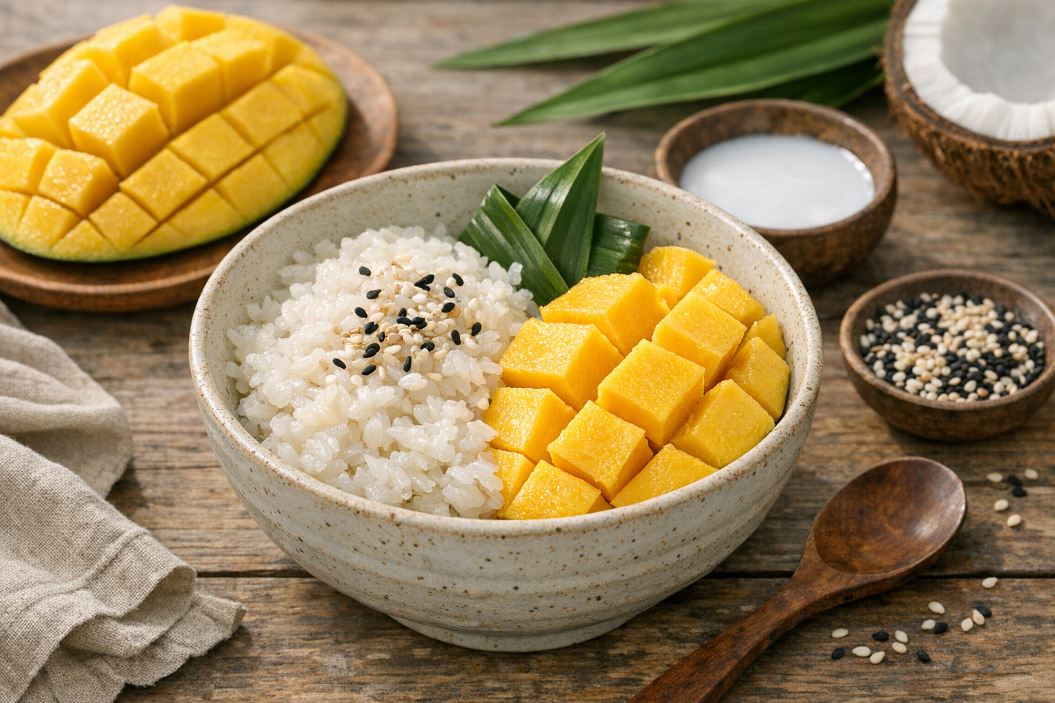 Desserts thaïlandais à la noix de coco maison