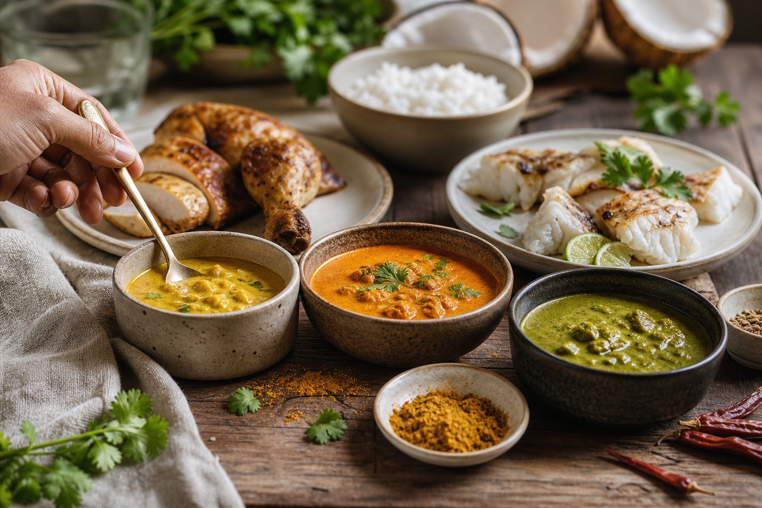 Quelle sauce curry choisir pour le poulet, le poisson ou le riz ?