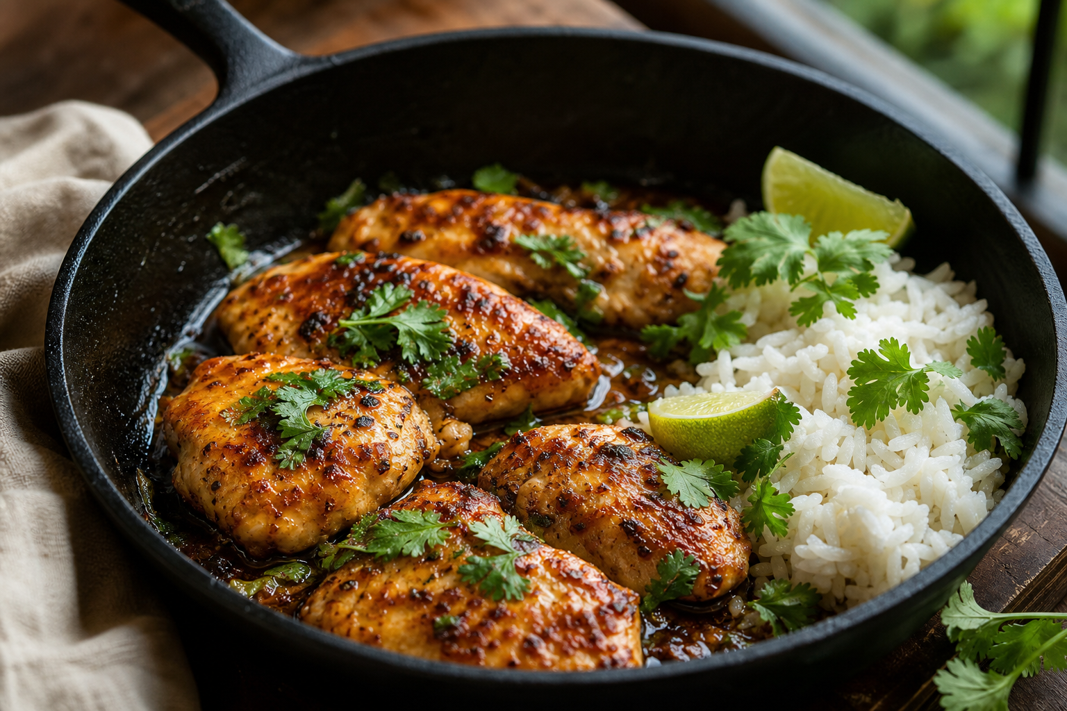 Les filets de poulet à la poêle restent moelleux avec le bon feu
