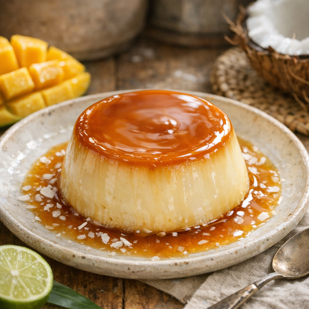 Flan au lait de coco : recette fondante, facile et parfumée