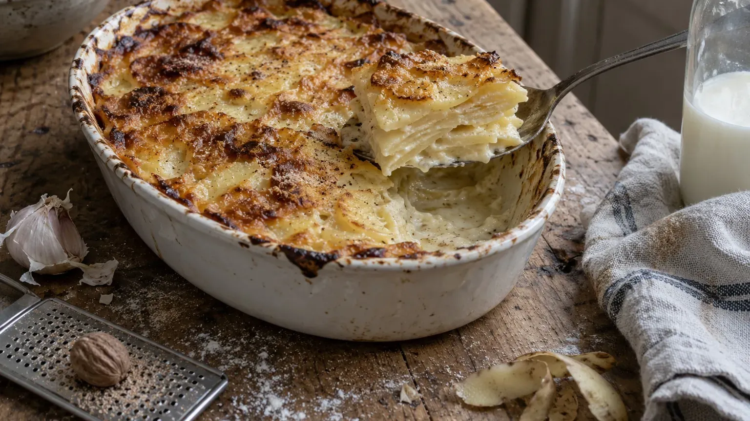 Gratin dauphinois : pourquoi précuire les pommes de terre dans le lait et la crème le rend fondant, et la méthode pas à pas