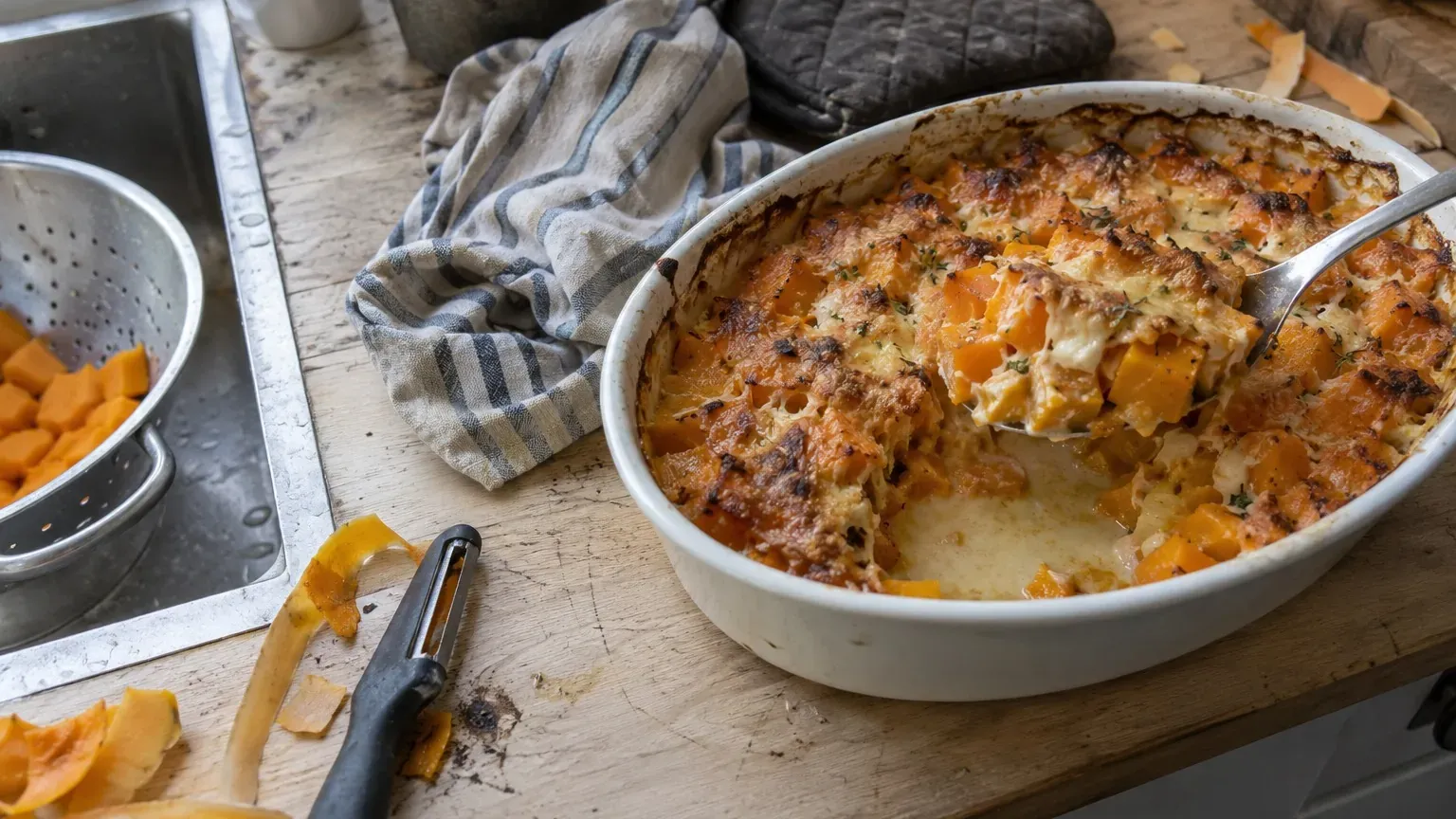 Gratin de courge : pourquoi il rend de l'eau au fond du plat, et l'étape à ne pas bâcler pour le garder fondant