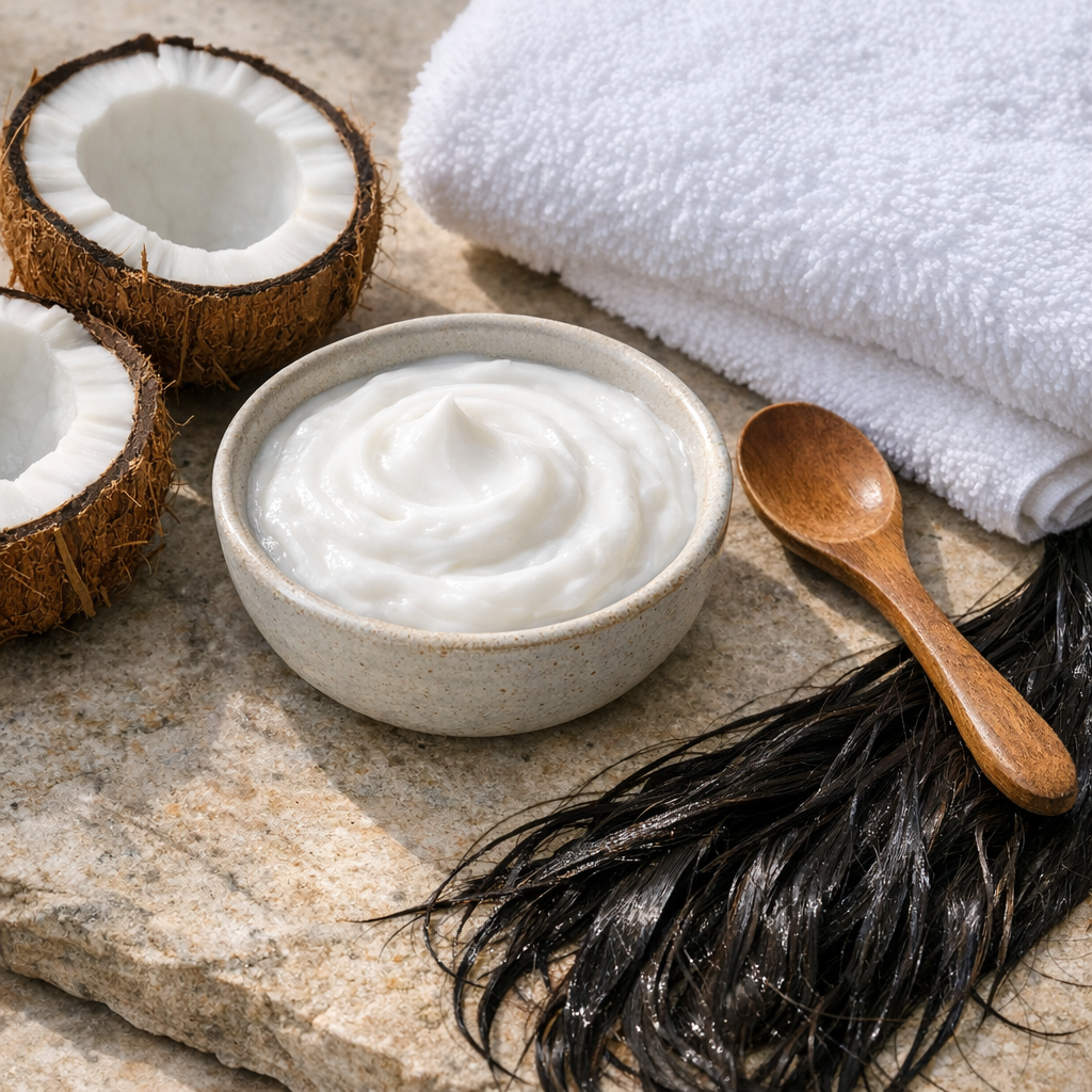 Lait de coco cheveux : bienfaits, usage et précautions