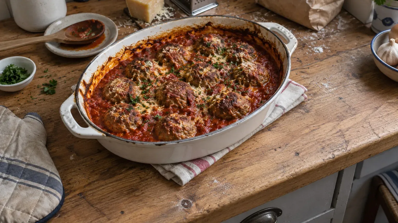 Laurent Mariotte cuit ses boulettes de viande au four dans la sauce tomate : l’astuce pour qu’elles restent moelleuses