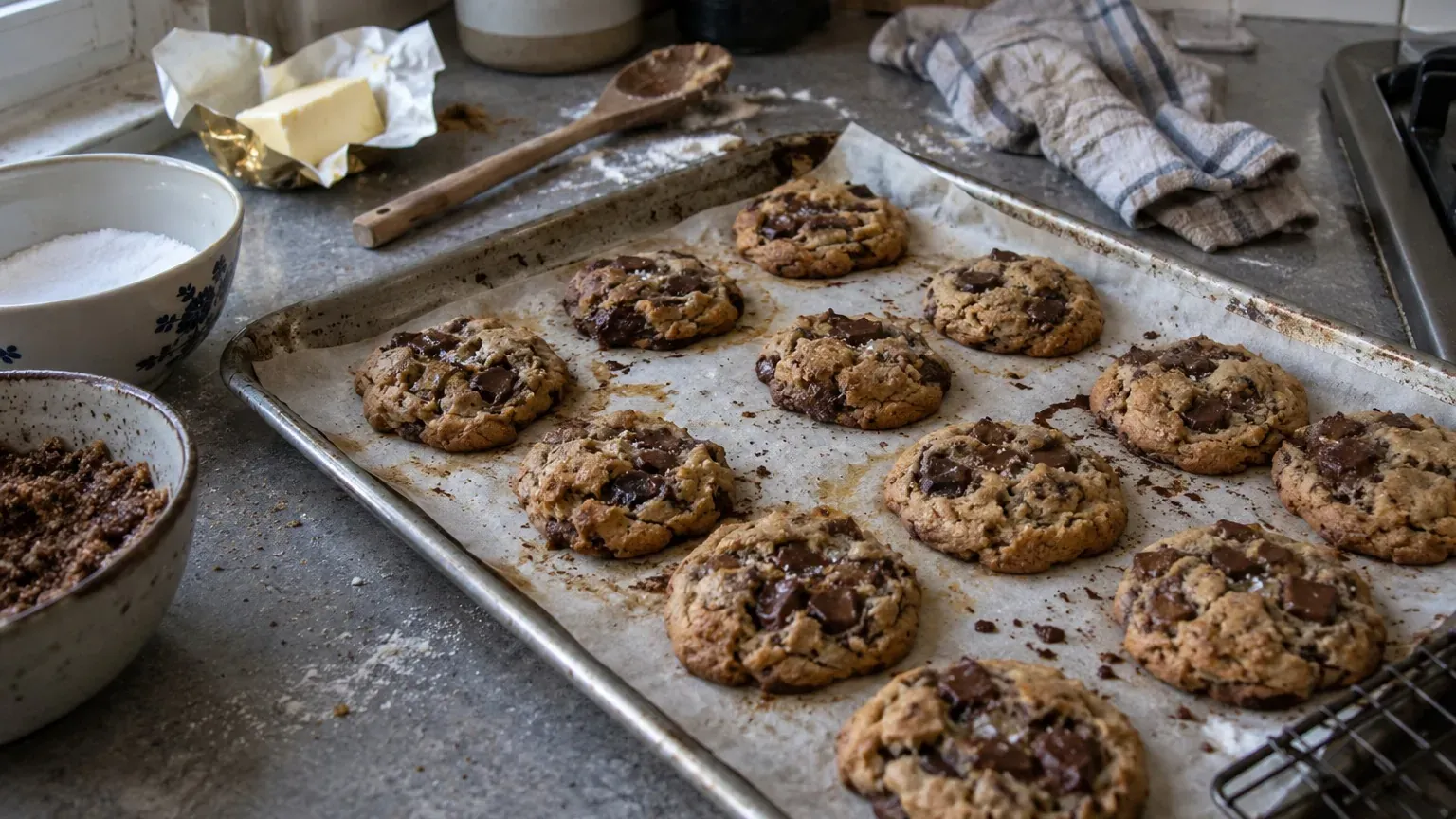 Laurent Mariotte mélange sucre semoule et rapadura dans ses cookies : la recette pour 20 biscuits, 12 minutes au four
