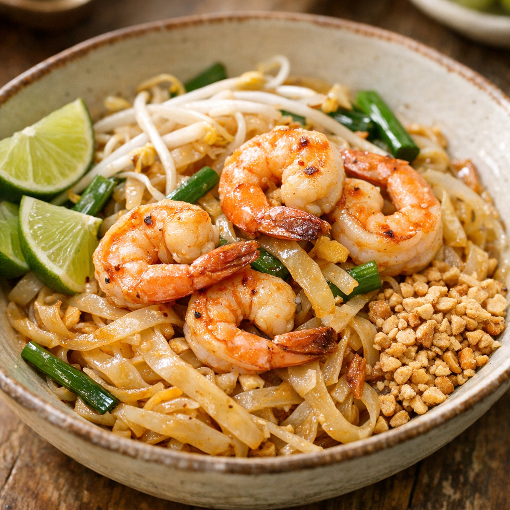 Nouilles sautées aux crevettes thaï : la vraie recette