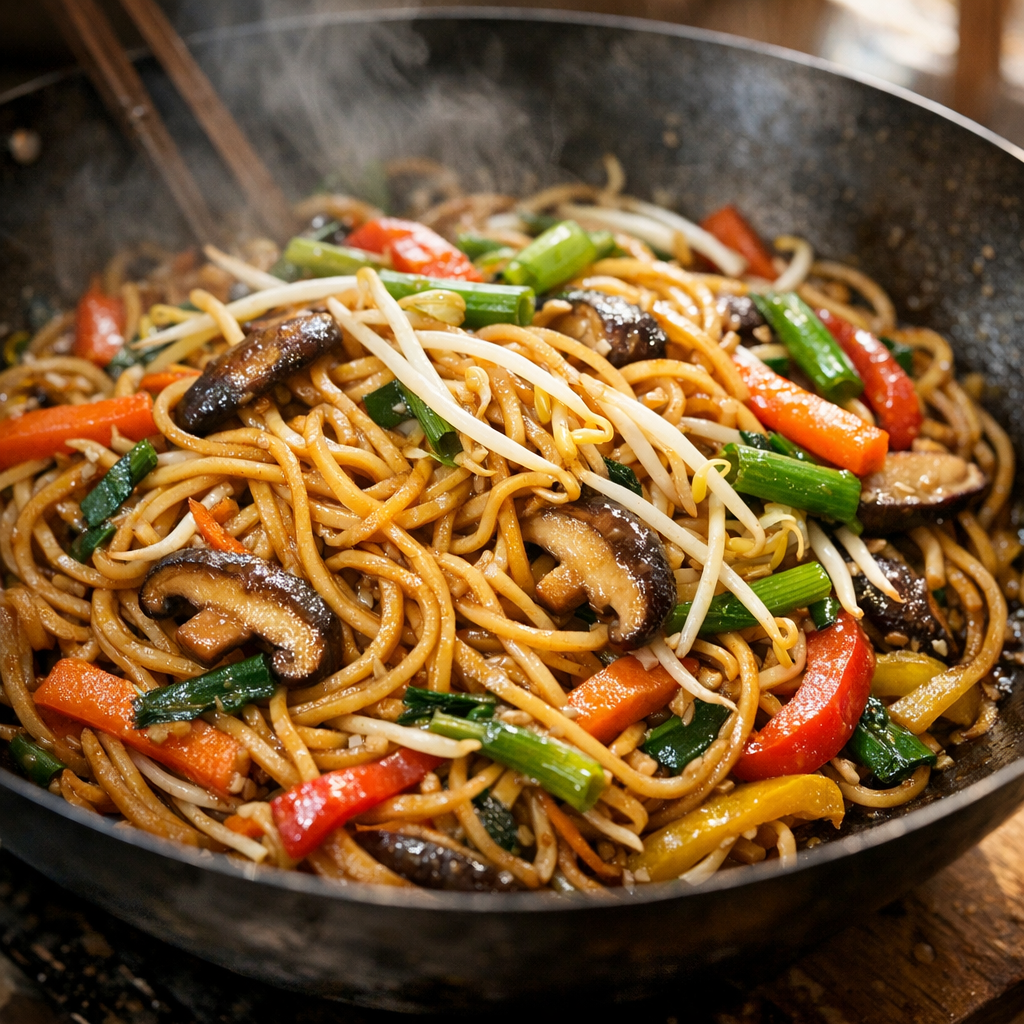 Nouilles sautées aux légumes: recette facile et texture parfaite