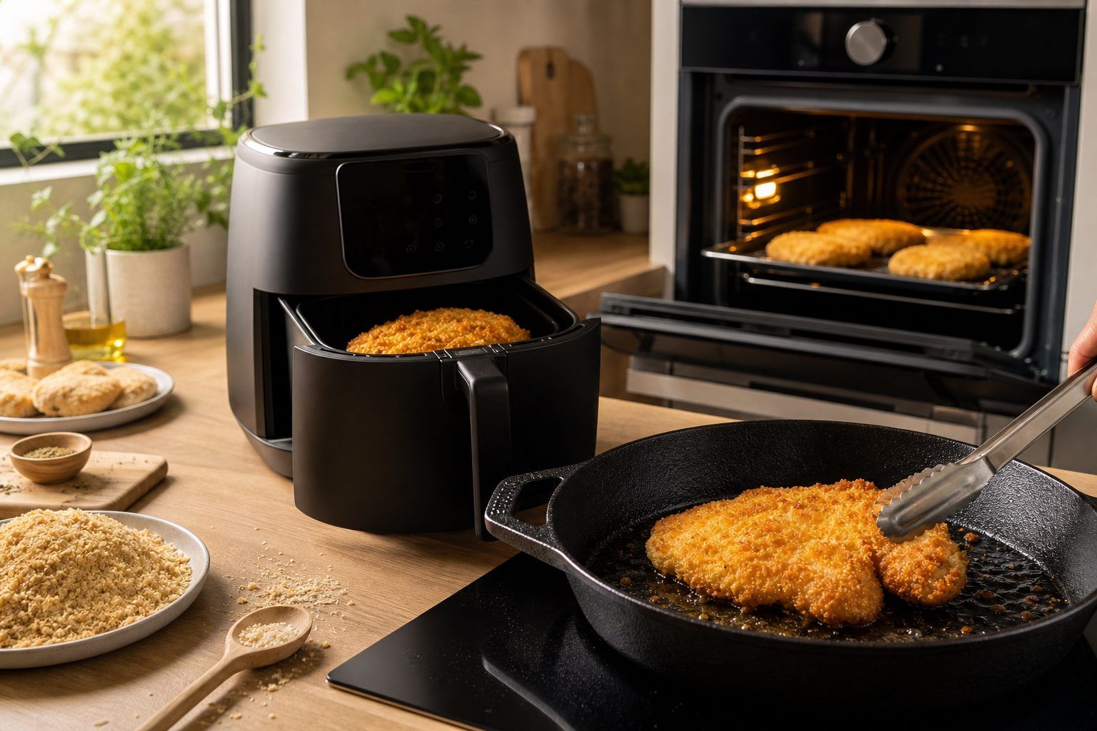 Choisir entre poêle, four et air fryer