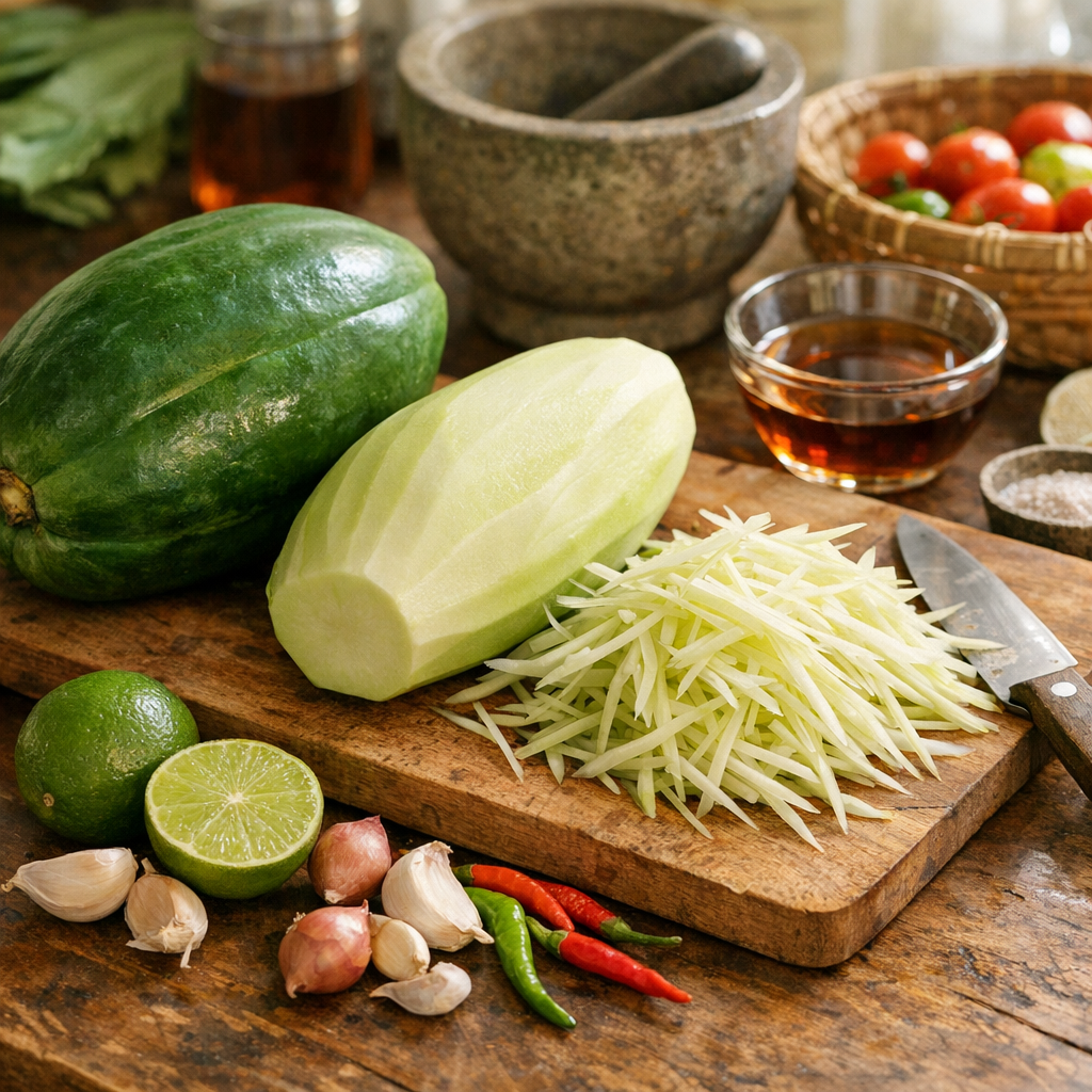 Papaye verte : comment l’acheter, la cuisiner et la réussir