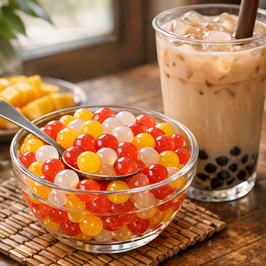 Popping boba recette : perles éclatantes maison faciles