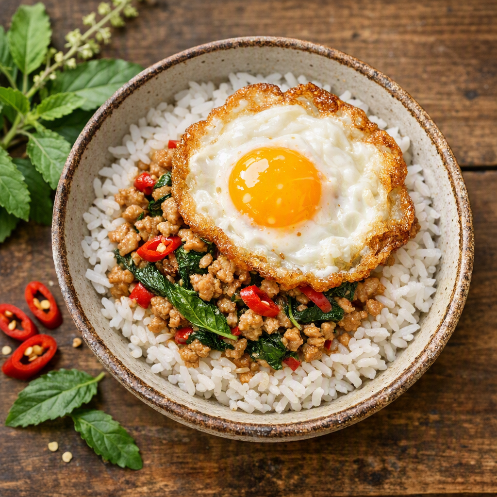 Je fais ce poulet au basilic thaï comme un vrai Pad kra pao gai