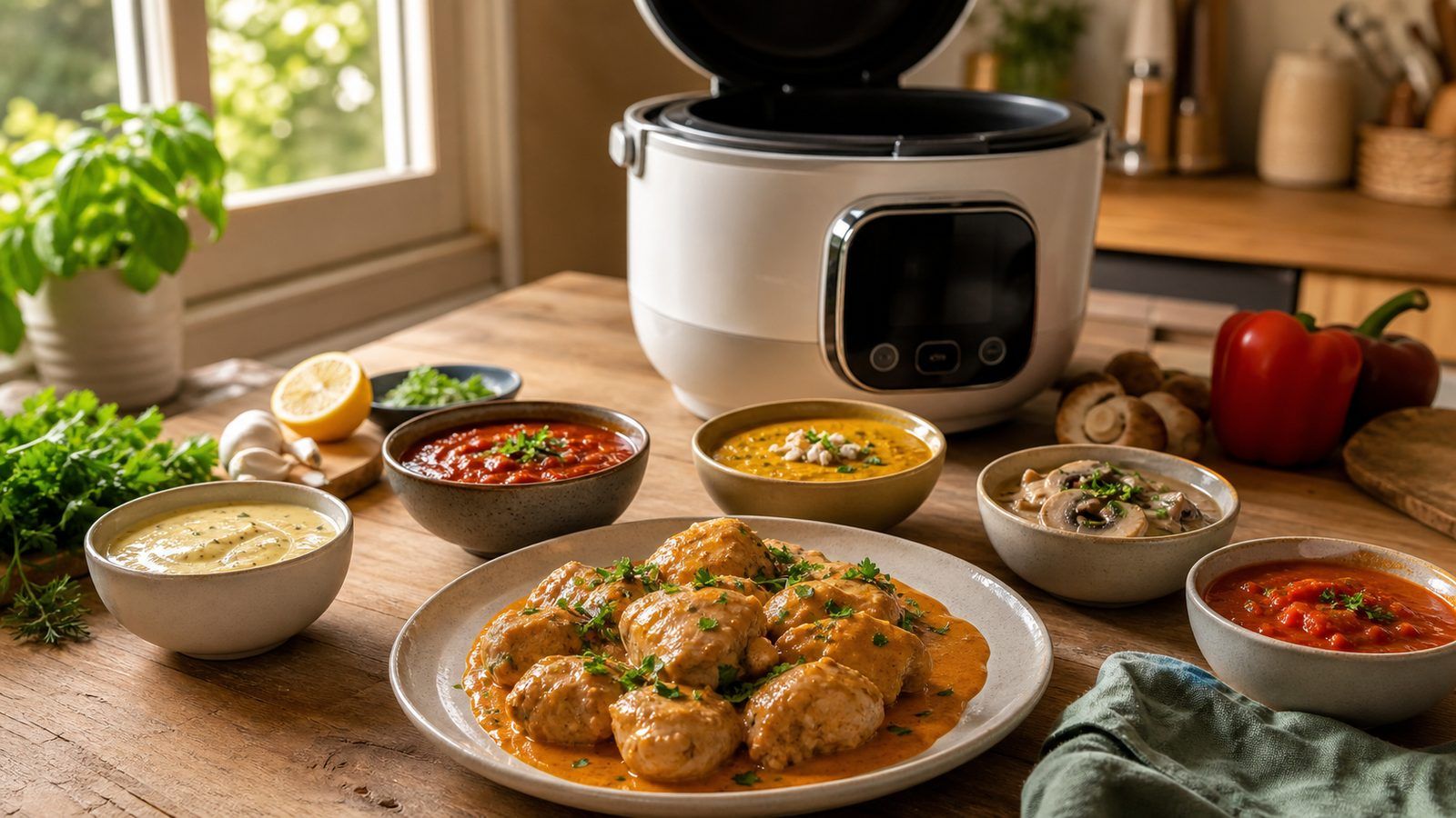 5 recettes de sauces pour varier le poulet au Cookeo