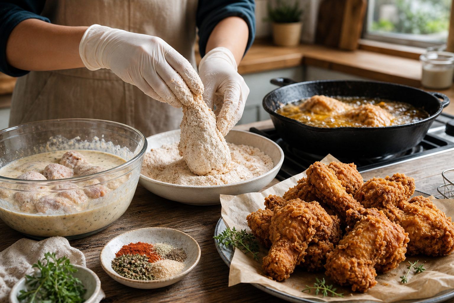 La recette du poulet frit façon KFC, étape par étape