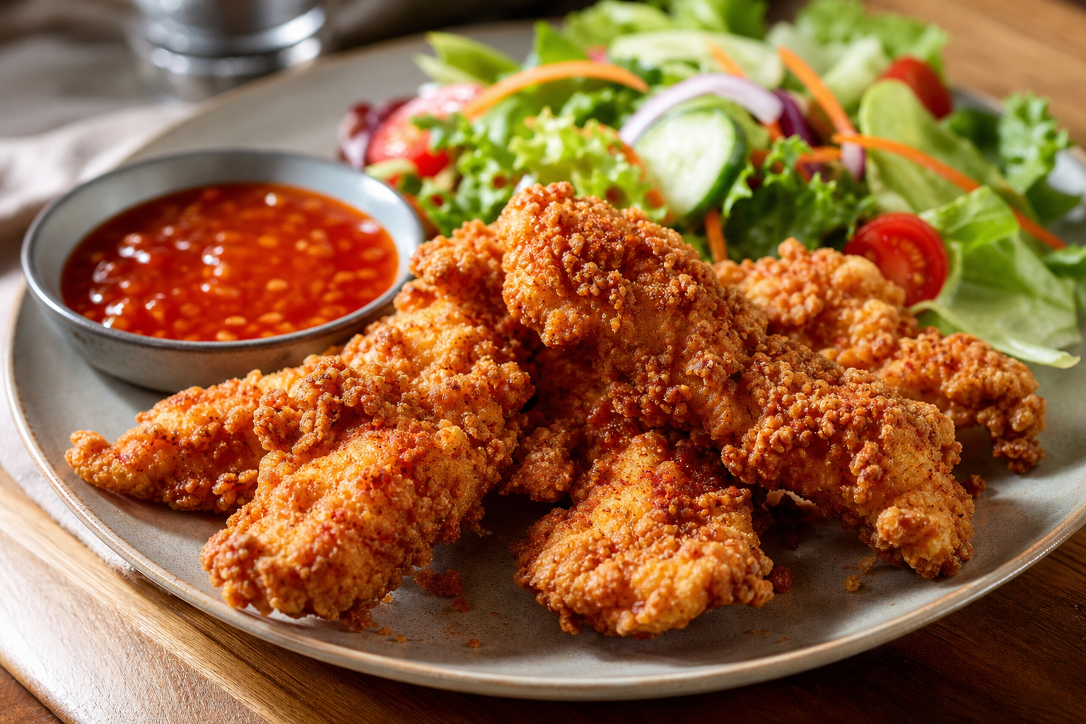 Le poulet façon KFC se réussit avec une panure en relief
