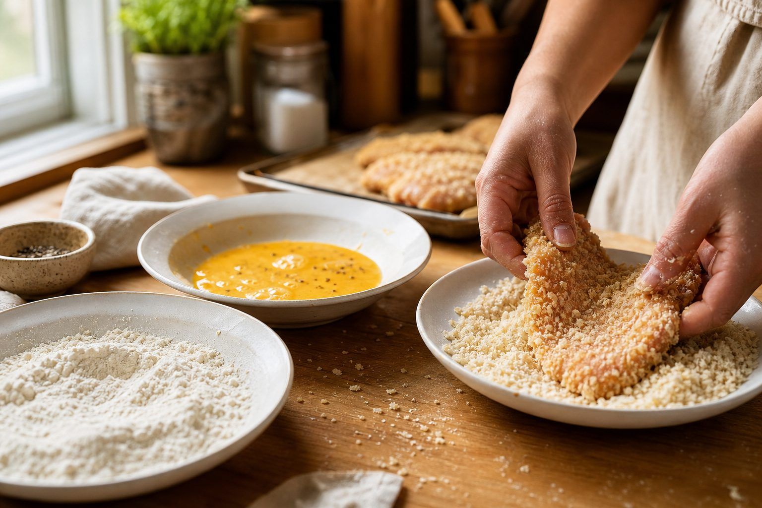 Préparation : comment bien paner le poulet