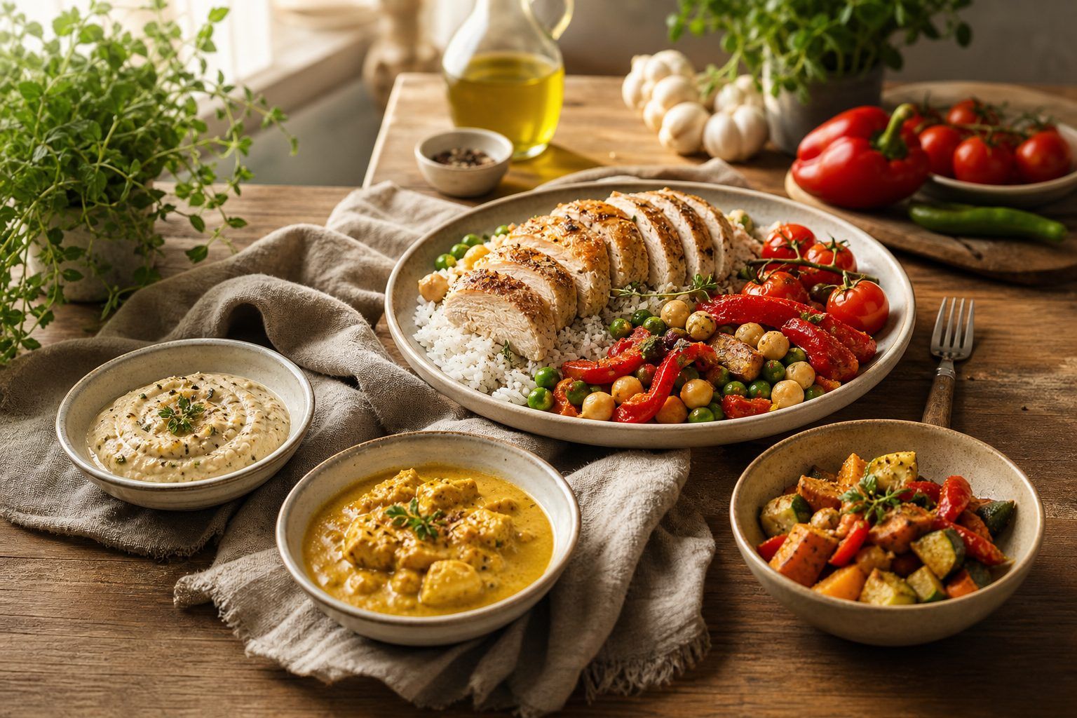 Variantes faciles : sauce crémeuse, curry ou légumes du placard