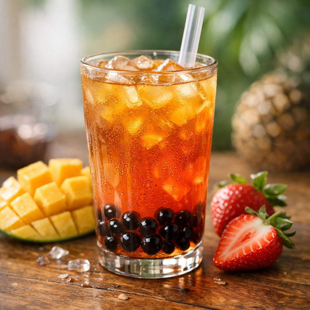 Recette bubble tea fruit : facile, frais et vraiment parfumé