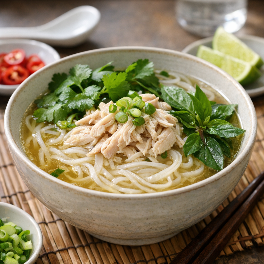 Recette pho poulet : le vrai phở gà maison facile