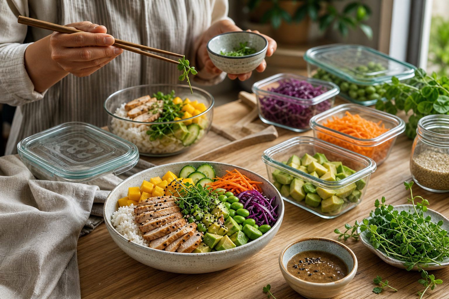 Préparer, conserver et adapter votre poke bowl au poulet