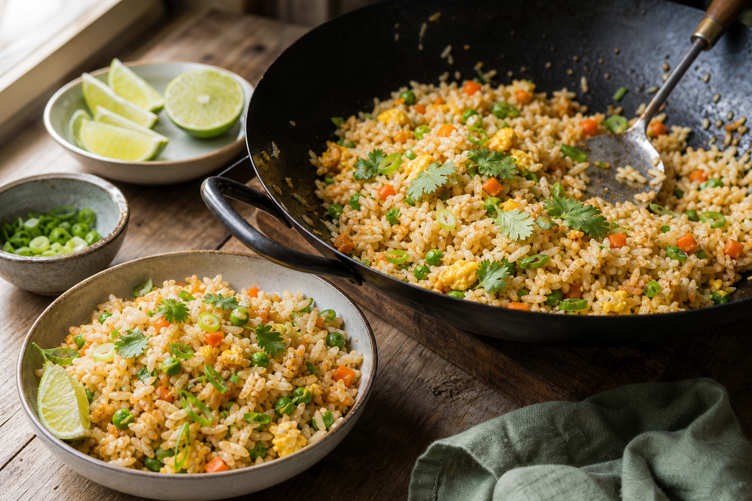 Que faire avec du riz déjà cuit pour un repas thaï express ?