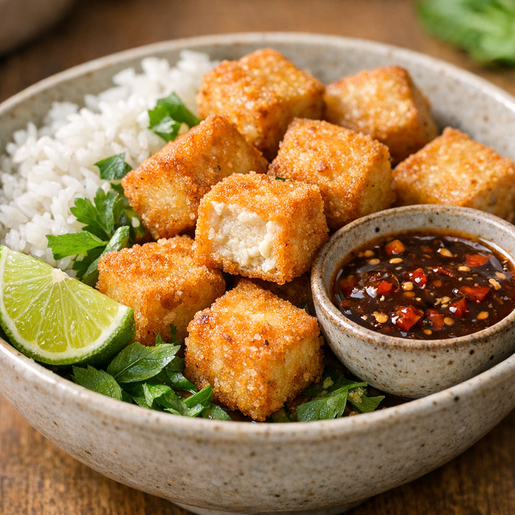 Recette tofu croustillant : doré dehors, moelleux dedans
