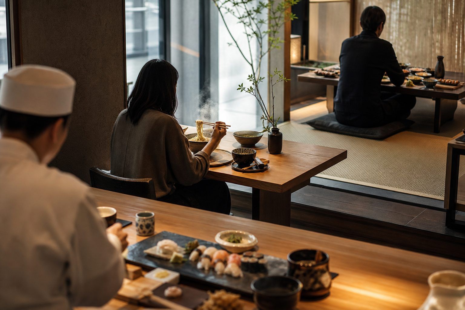 Choisir sa table selon le plat japonais recherché
