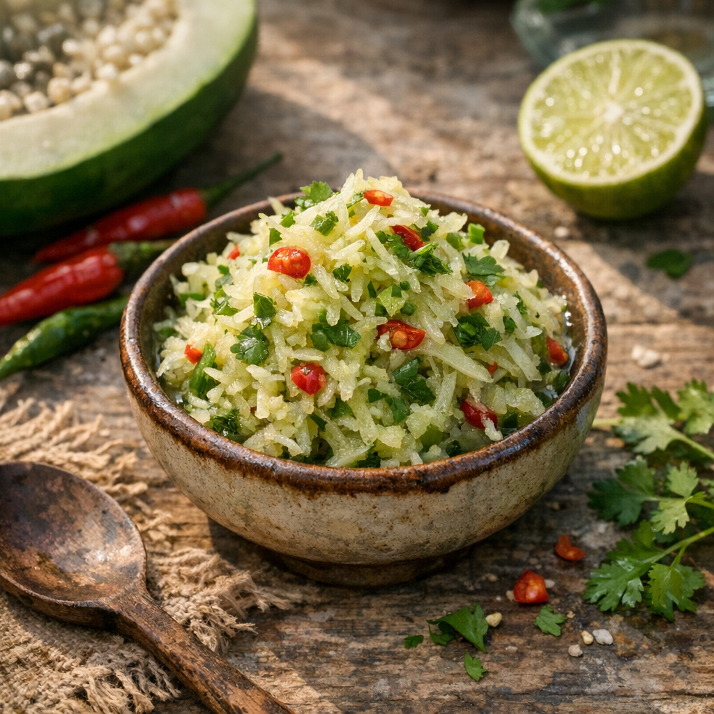 Ce que le rougail papaye verte raconte vraiment des îles
