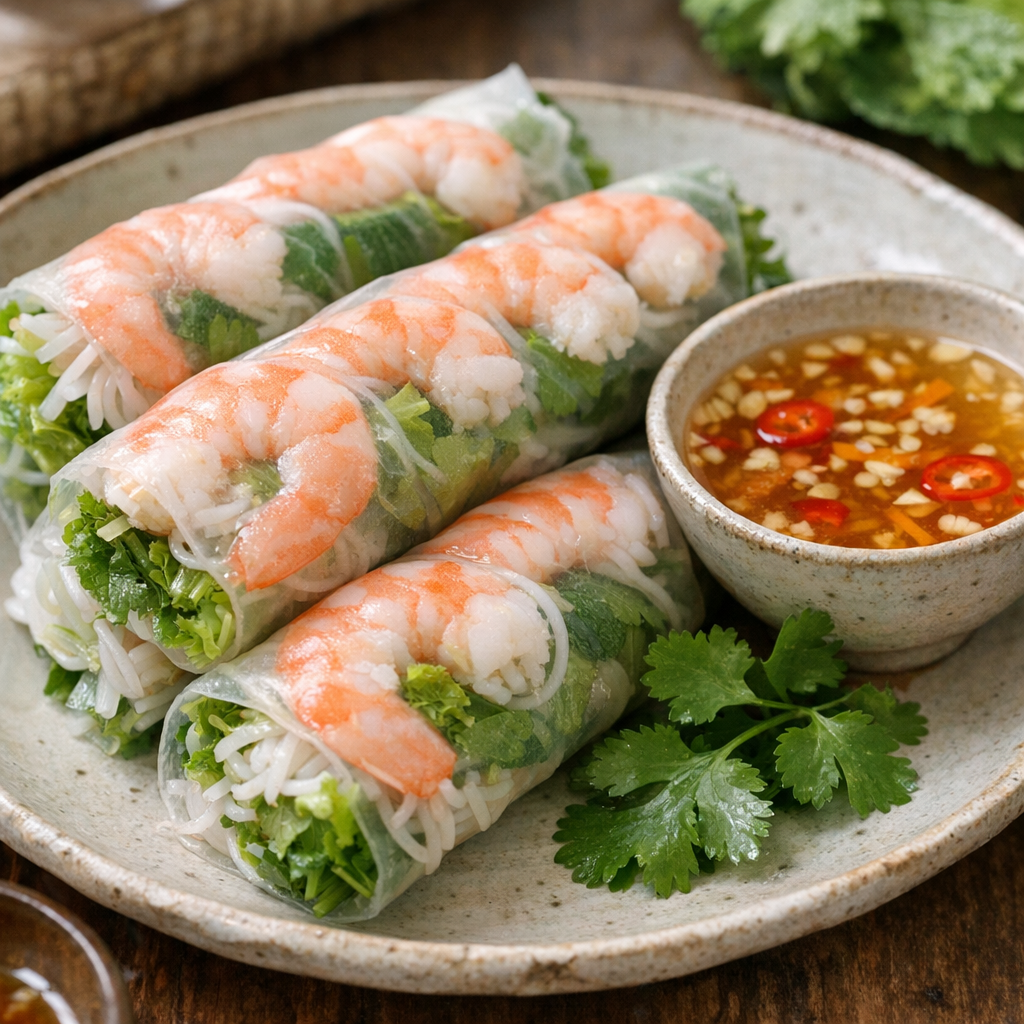 Rouleaux de printemps crevette : recette fraîche et facile