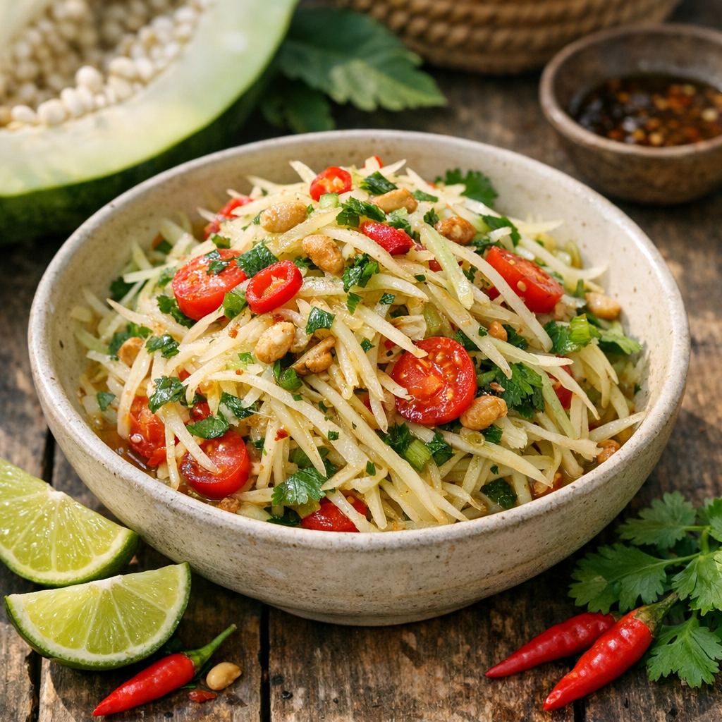 Comment lire la salade de papaye verte à l’île Maurice