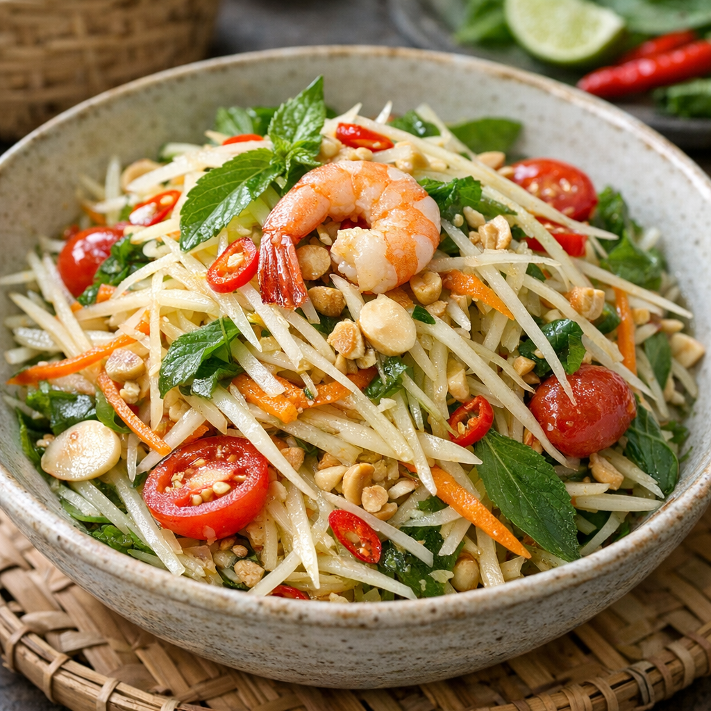 Réussir une Salade de papaye verte vietnamienne bien équilibrée