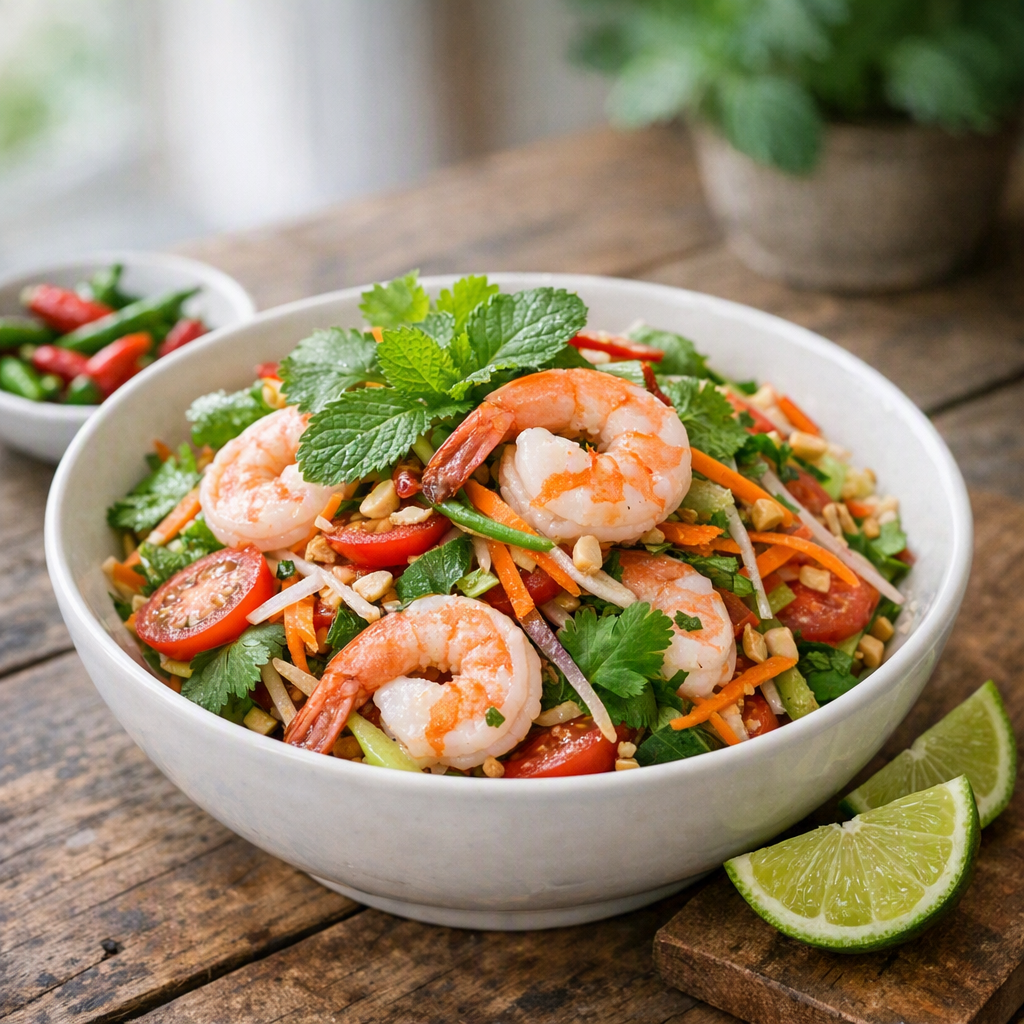 Salade Thaï : l'équilibre sucré-salé-acide-piquant qui fait la recette