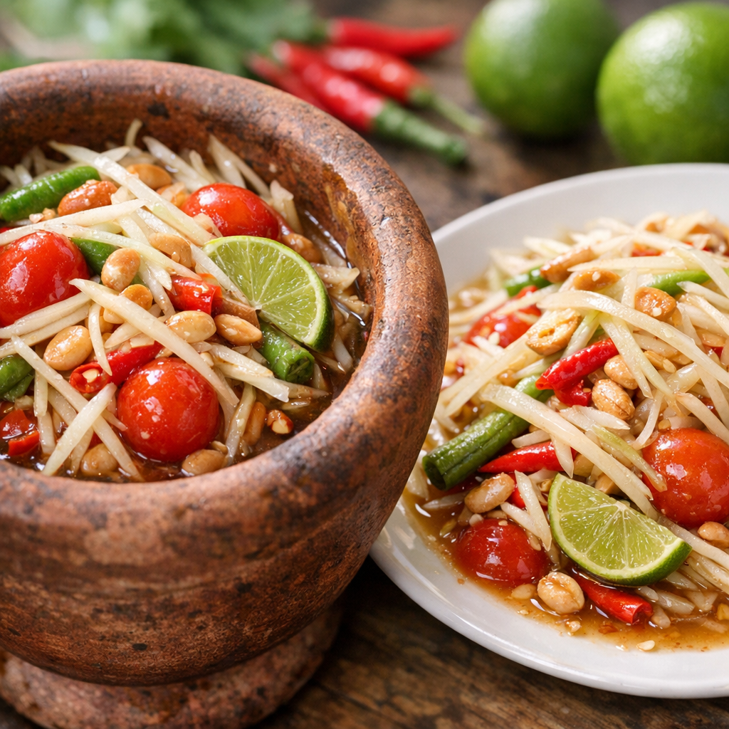 Som tam thaï : la vraie recette et les secrets d’équilibre