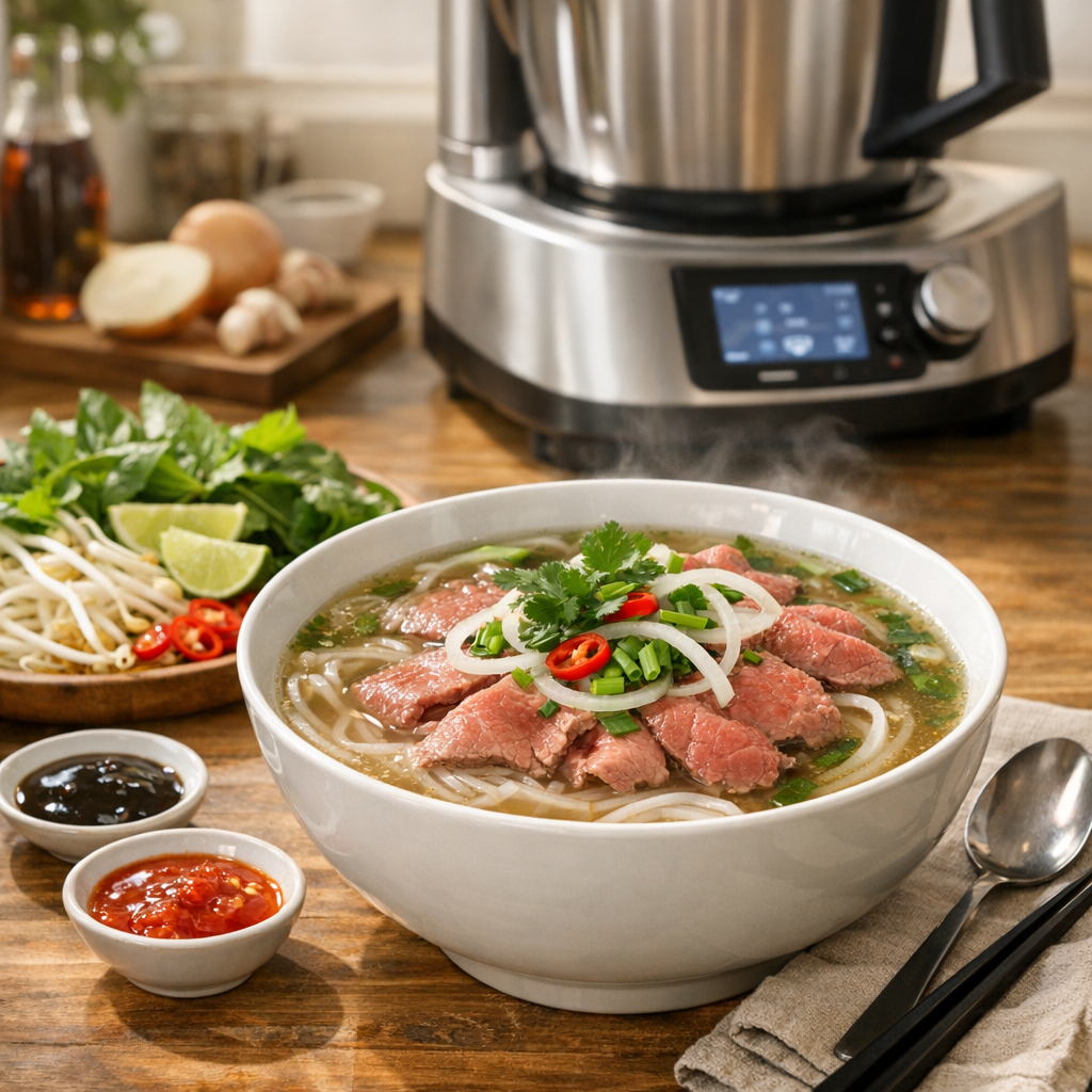 La Soupe Pho au Thermomix réussit avec un bouillon net