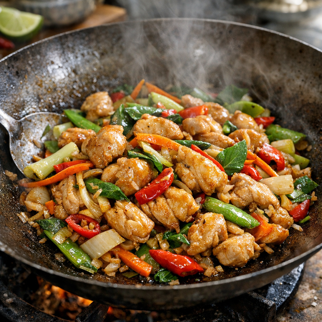 Wok recette poulet : la méthode thaï facile et savoureuse